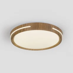 Plafón de techo LED CCT - 24W - Efecto lateral - Color madera Ø40cm