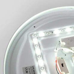 Plafón de techo LED CCT - 24W - Efecto lateral - Color madera Ø40cm
