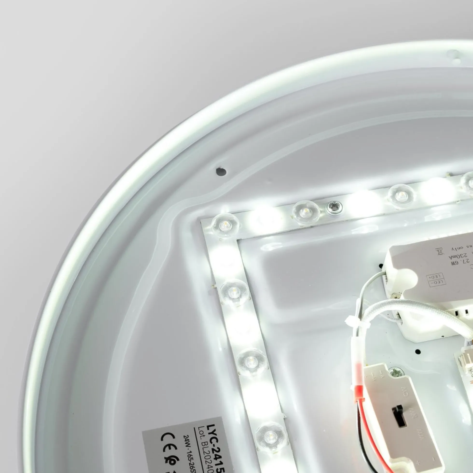 Plafón de techo LED CCT - 24W - Efecto lateral - Color madera Ø40cm