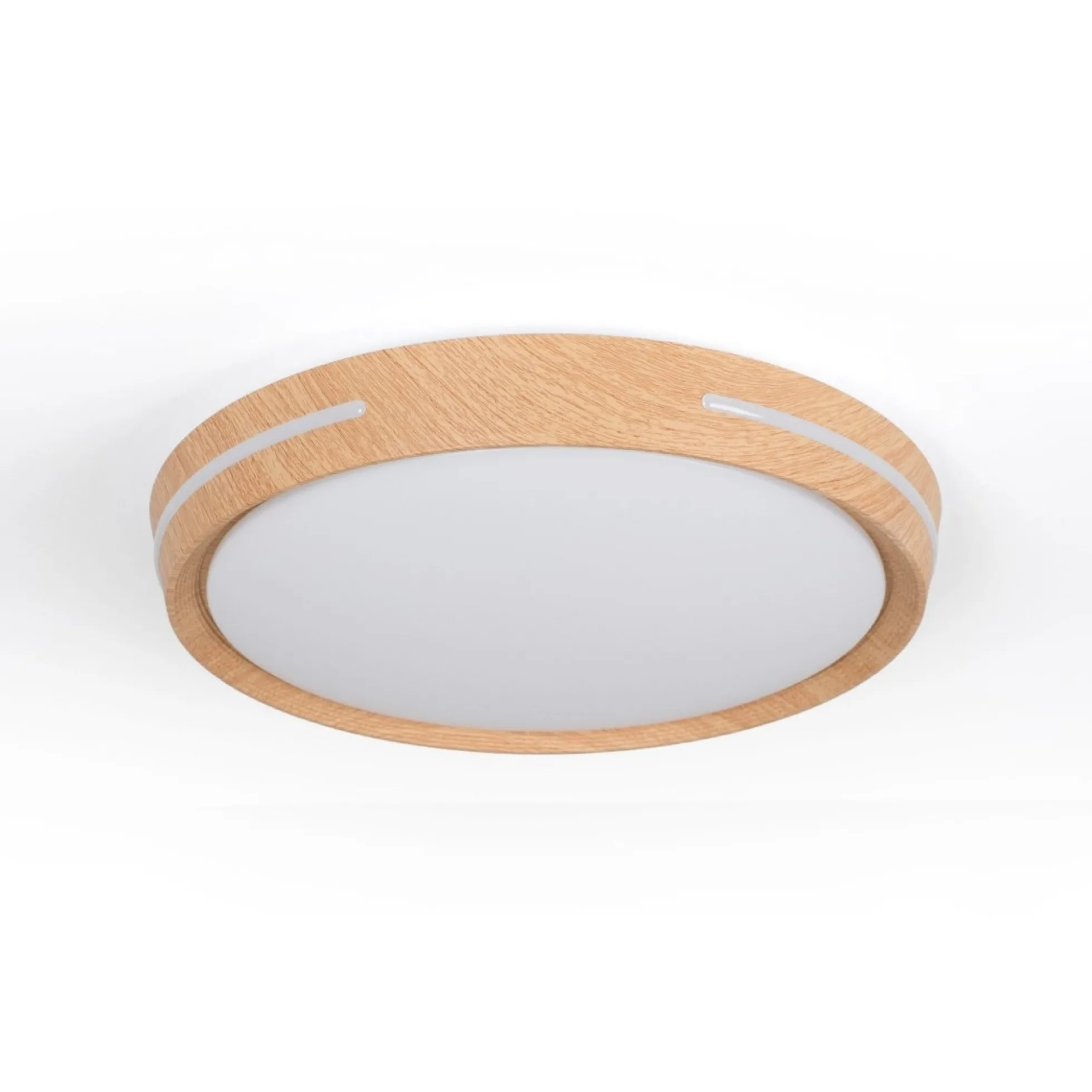Plafón de techo LED CCT - 24W - Efecto lateral - Color madera Ø40cm