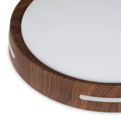 Plafón de techo LED CCT - 24W - Efecto lateral - Color madera Ø40cm