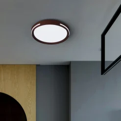 Plafón de techo LED CCT - 24W - Efecto lateral - Color madera Ø40cm