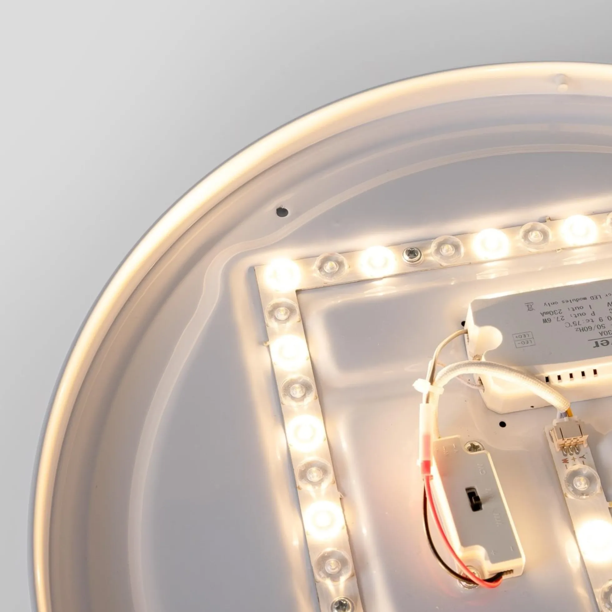 Plafón de techo LED CCT - 24W - Efecto lateral - Color madera Ø40cm