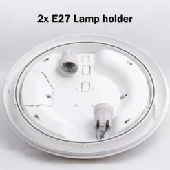 Plafón estanco para techo o pared FUMAGALLI UMBERTA 2x E27 IP66