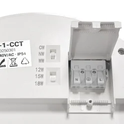 Plafón LED CCT circular - 12W/15W/18W - Potencia ajustable - Superficie o empotrado - IP54