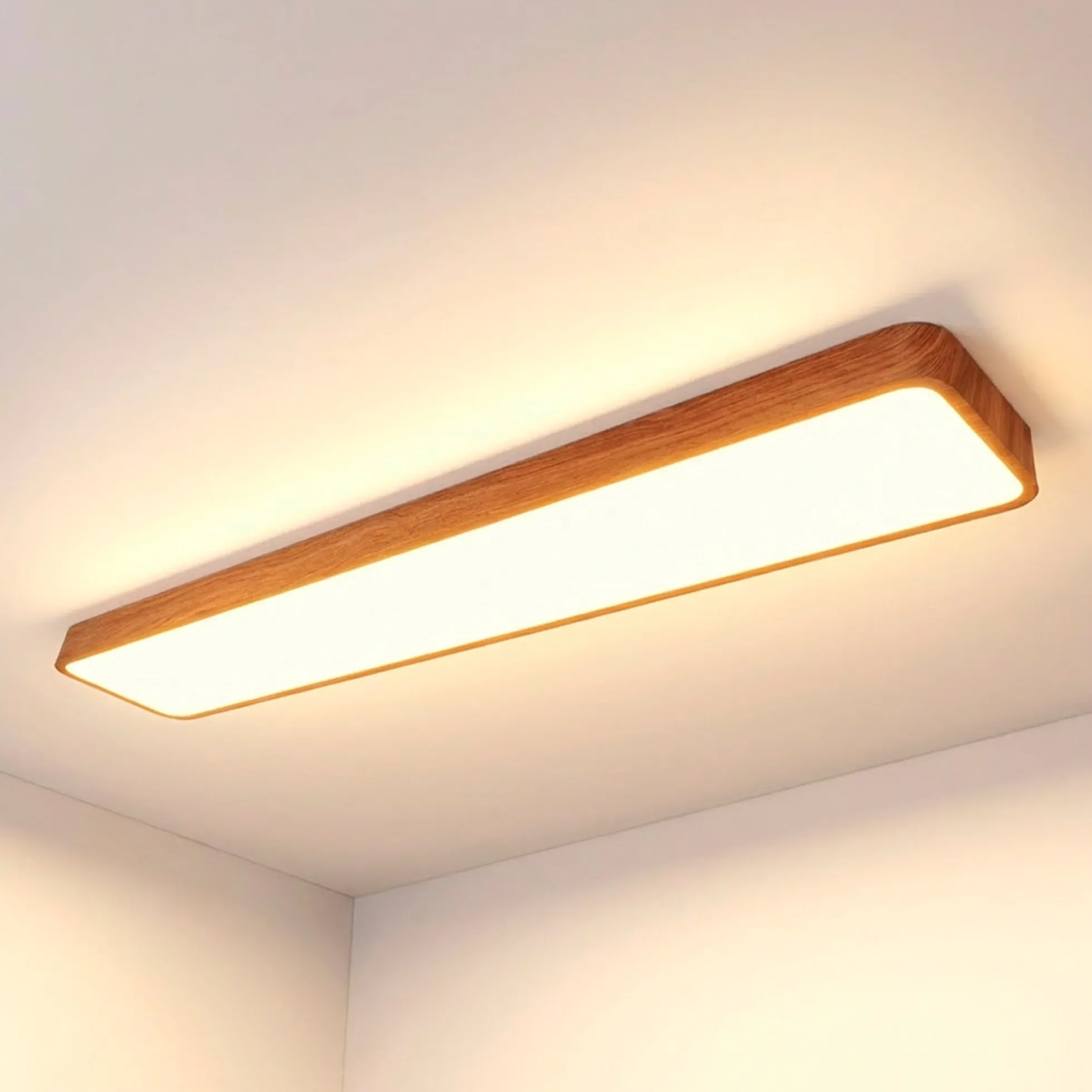 Plafón LED decorativo - Efecto madera - 36W - 4000K - 120cm - IP20