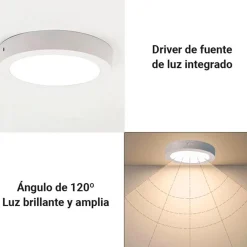 Plafón LED de superficie 24W Alta Eficiencia