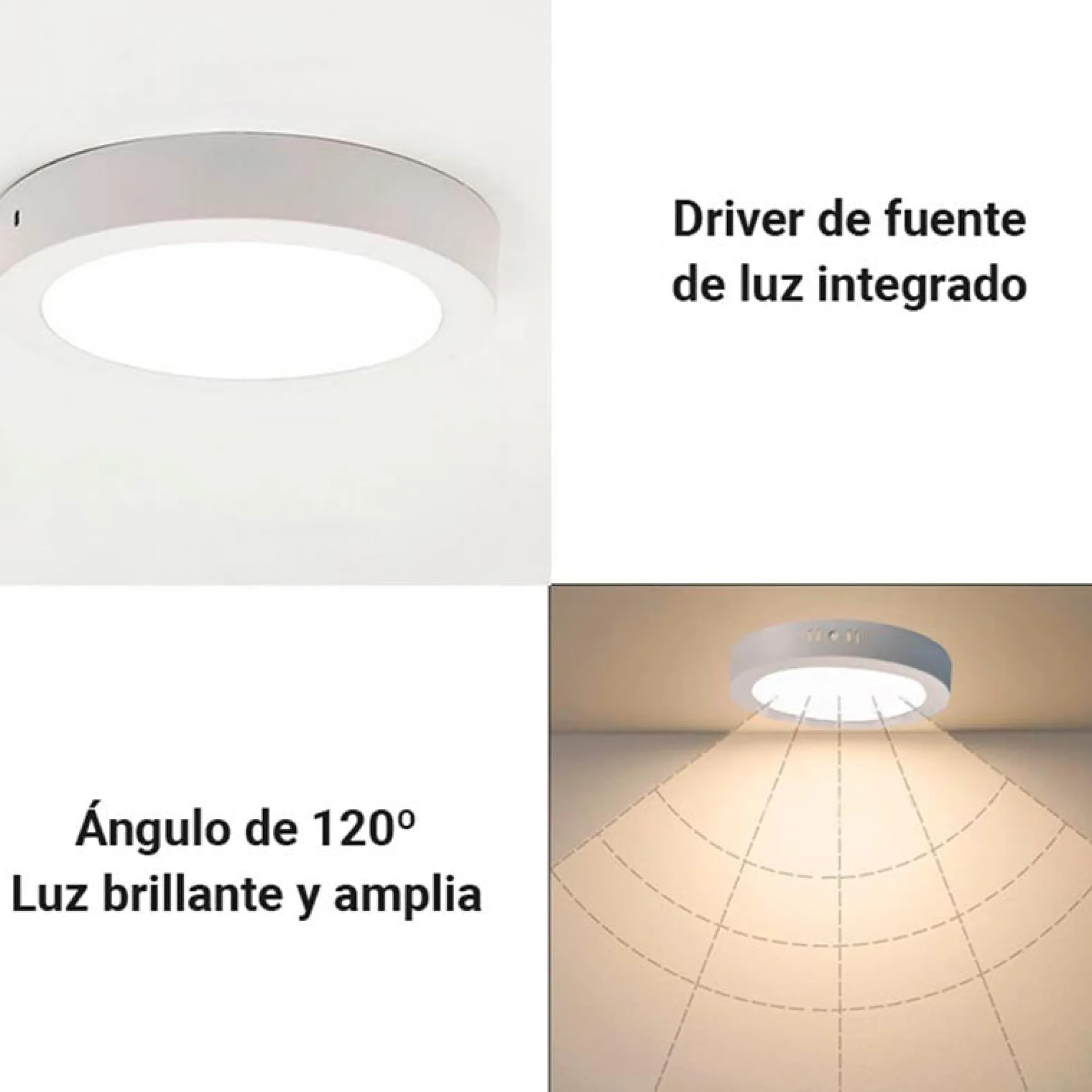 Plafón LED de superficie 24W Alta Eficiencia