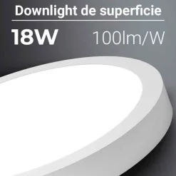 Plafón LED de superficie 18W Alta Eficiencia