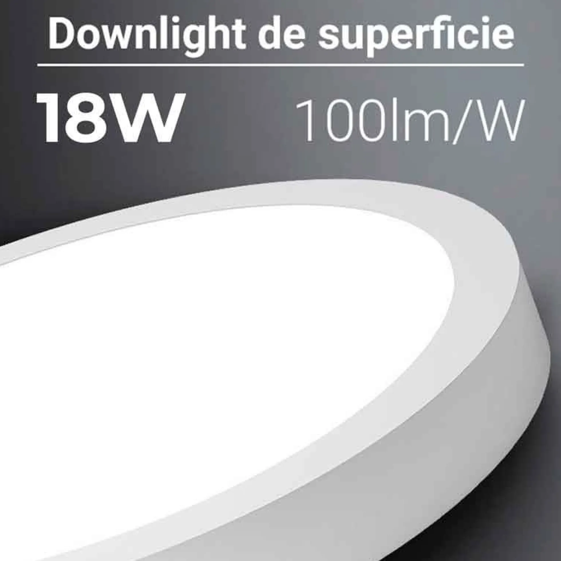Plafón LED de superficie 18W Alta Eficiencia