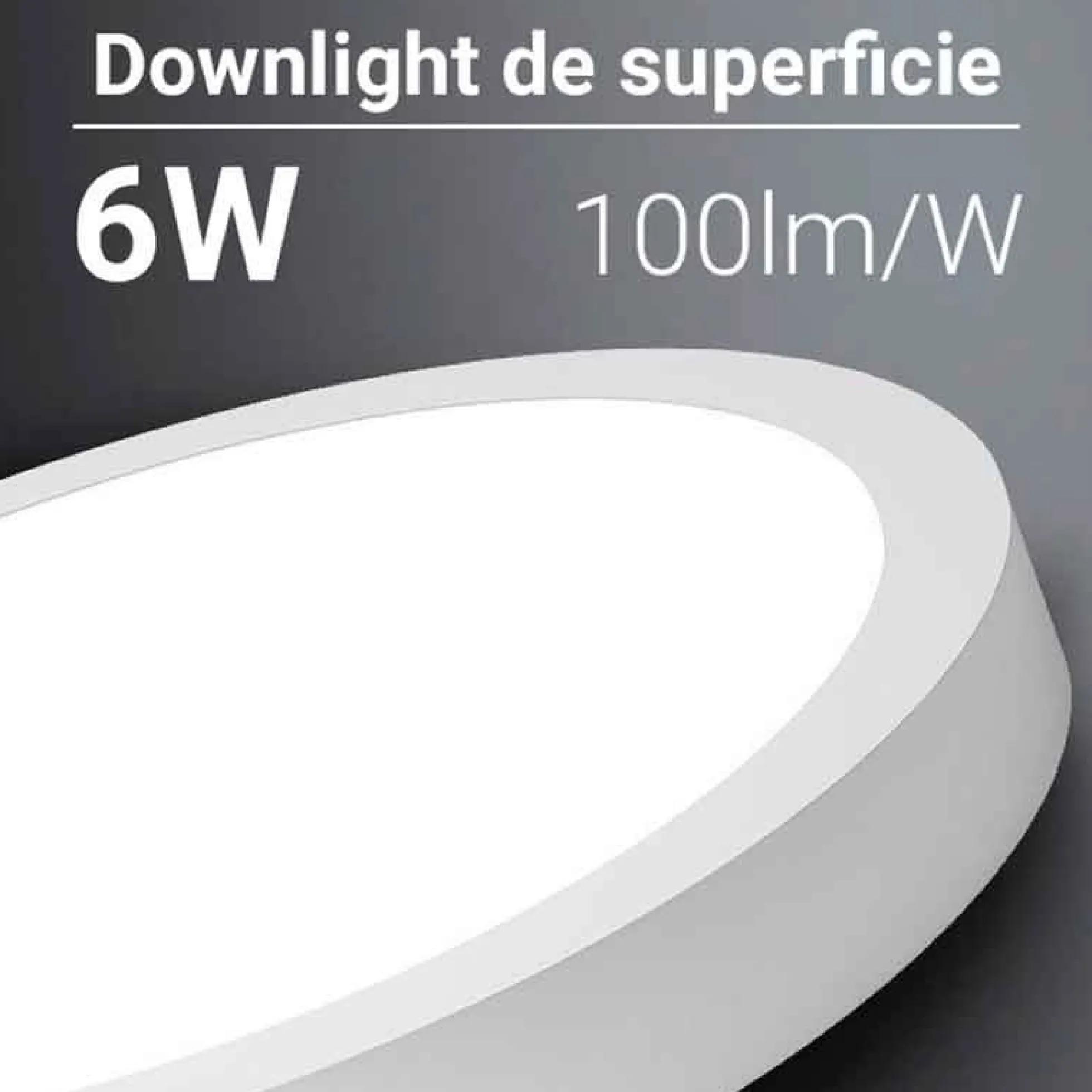 Plafón LED de superficie 6W Alta Eficiencia