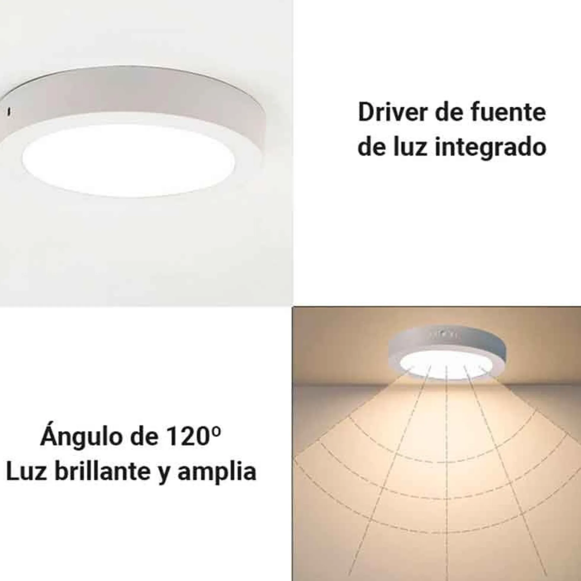 Plafón LED de superficie 6W Alta Eficiencia