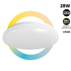 Plafón LED de techo - CCT - 28W - CRI80 - IP20
