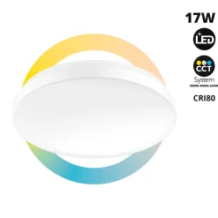 Plafón LED de techo - CCT - 17W - CRI80 - IP20