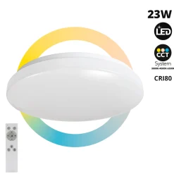 Plafón LED de techo con mando a distancia - CCT - 23W - CRI80 - IP20