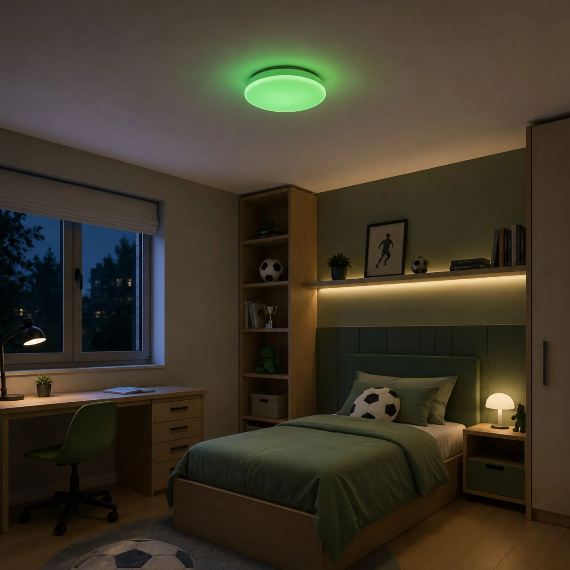 Plafón LED de techo con mando a distancia - RGB + CCT - 23W - CRI80 - IP20