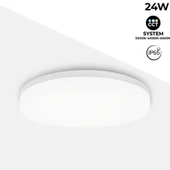Plafón LED estanco circular blanco 24W CCT - 2400lm - IP65