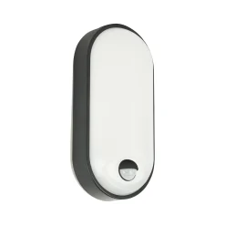 Plafón LED exterior ovalado con sensor PIR - 15W - CCT - IP65