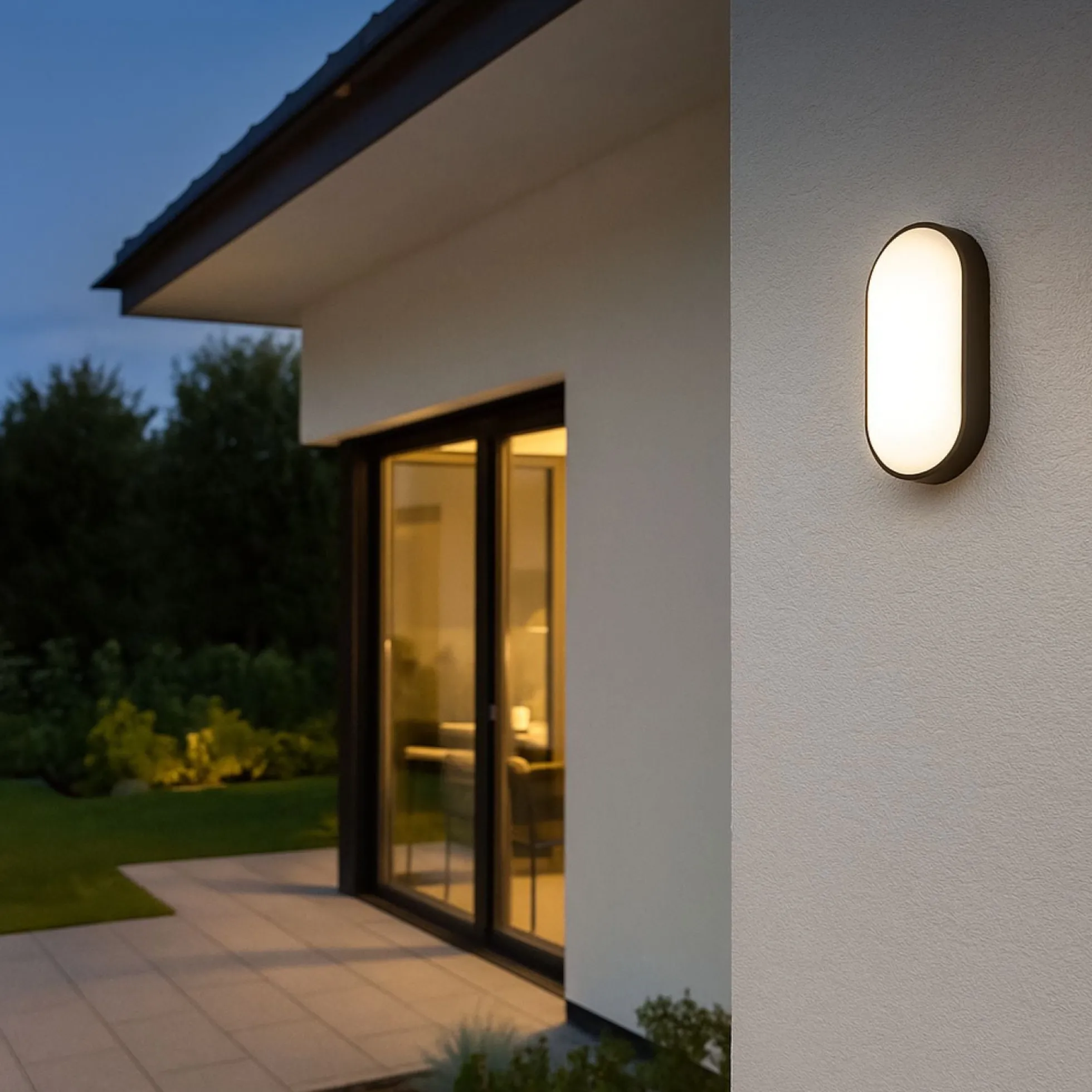 Plafón LED exterior ovalado - 15W - CCT - 1500lm - IP65