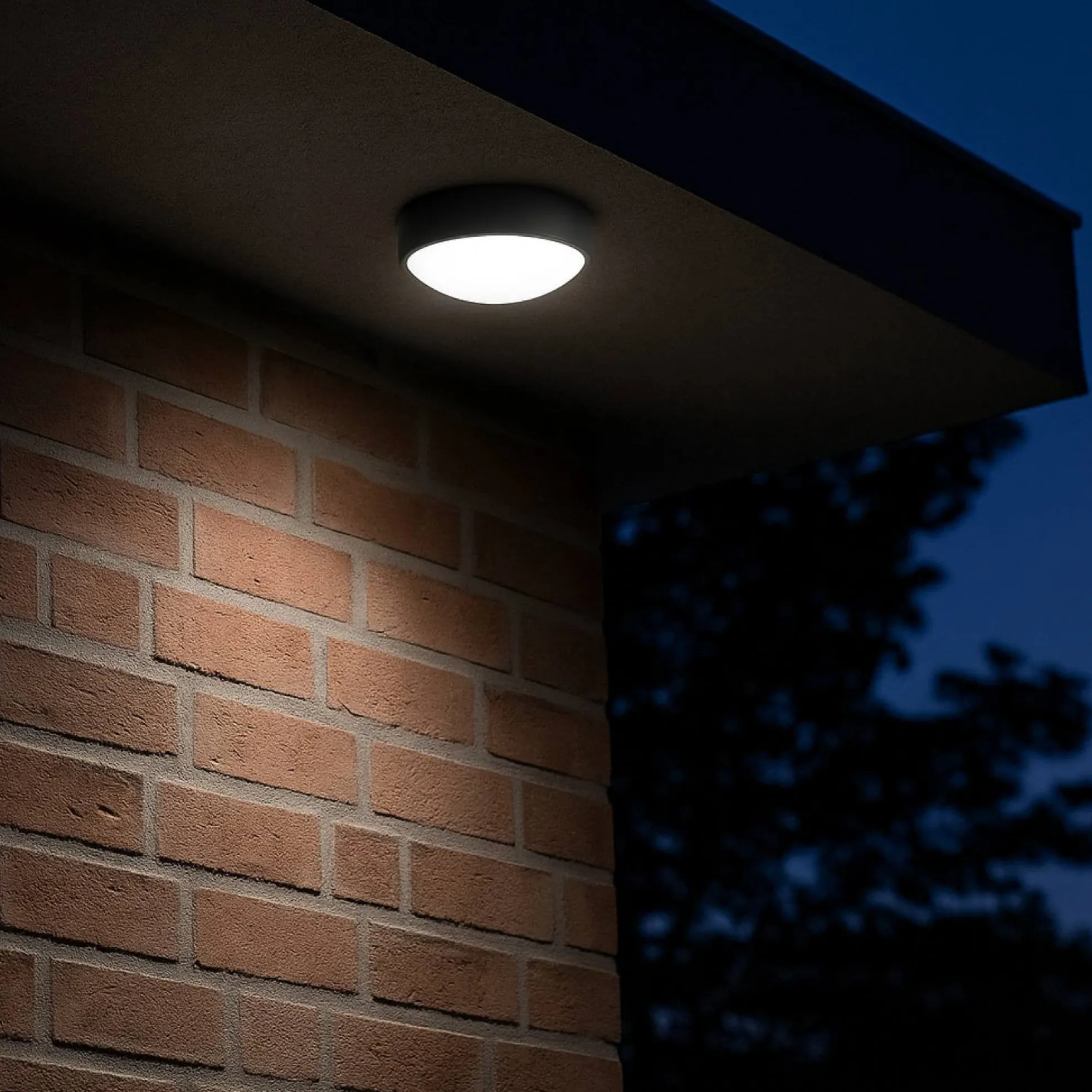 Plafón LED exterior redondo con sensor PIR - 20W - CCT - IP65