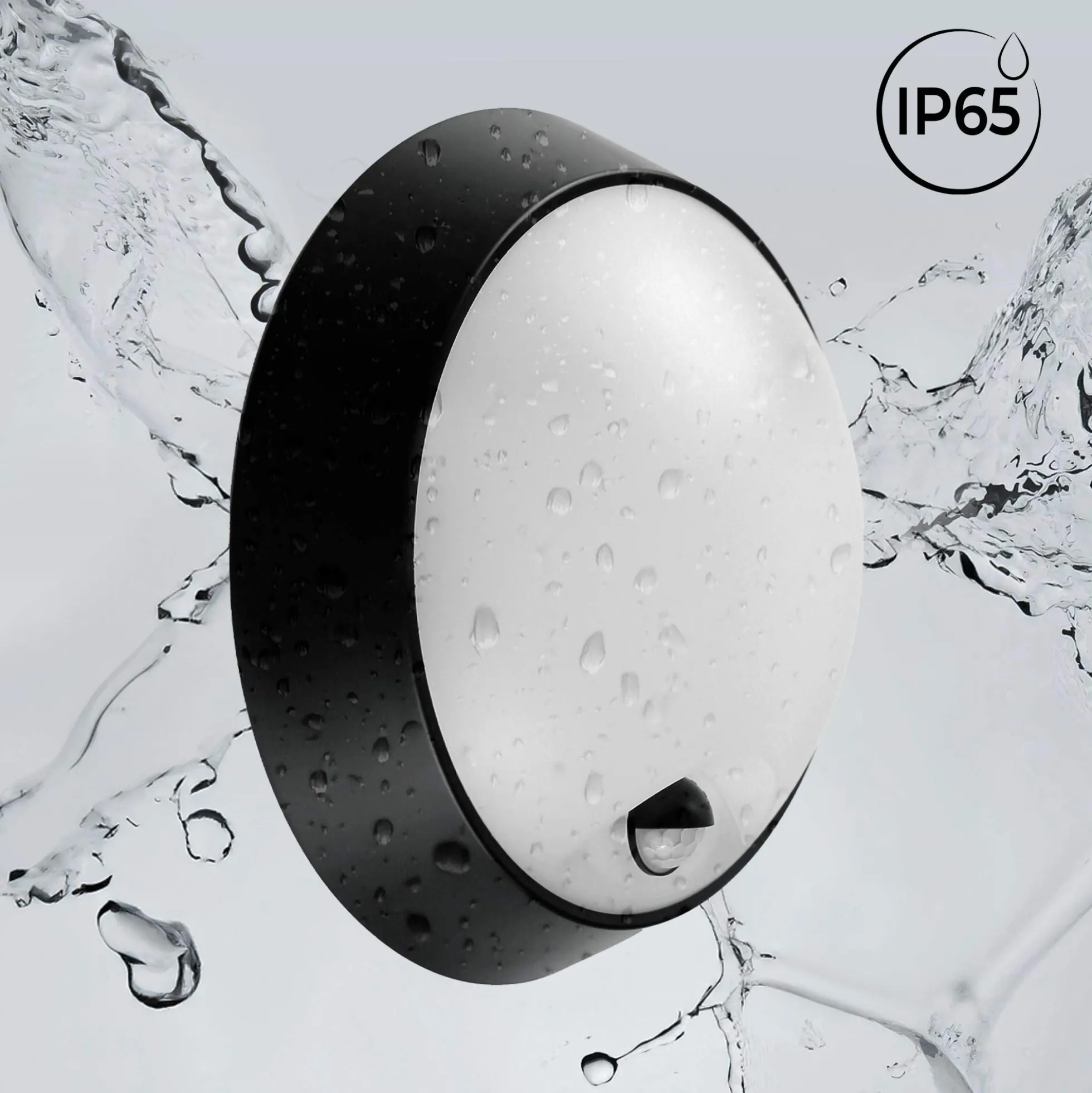 Plafón LED exterior redondo con sensor PIR - 20W - CCT - IP65