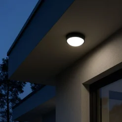 Plafón LED exterior redondo con sensor PIR - 15W - CCT - IP65