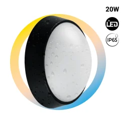 Plafón LED exterior redondo - 20W - CCT - 1800lm - IP65