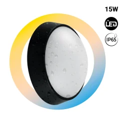 Plafón LED exterior redondo - 15W - CCT - 1500lm - IP65