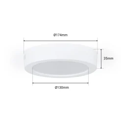Plafón LED redondo de superficie - 12W - Alta Eficiencia