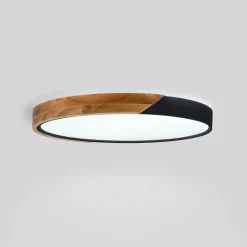 Plafón LED techo CCT 36W - Madera y Policarbonato- ø50cm - IP22