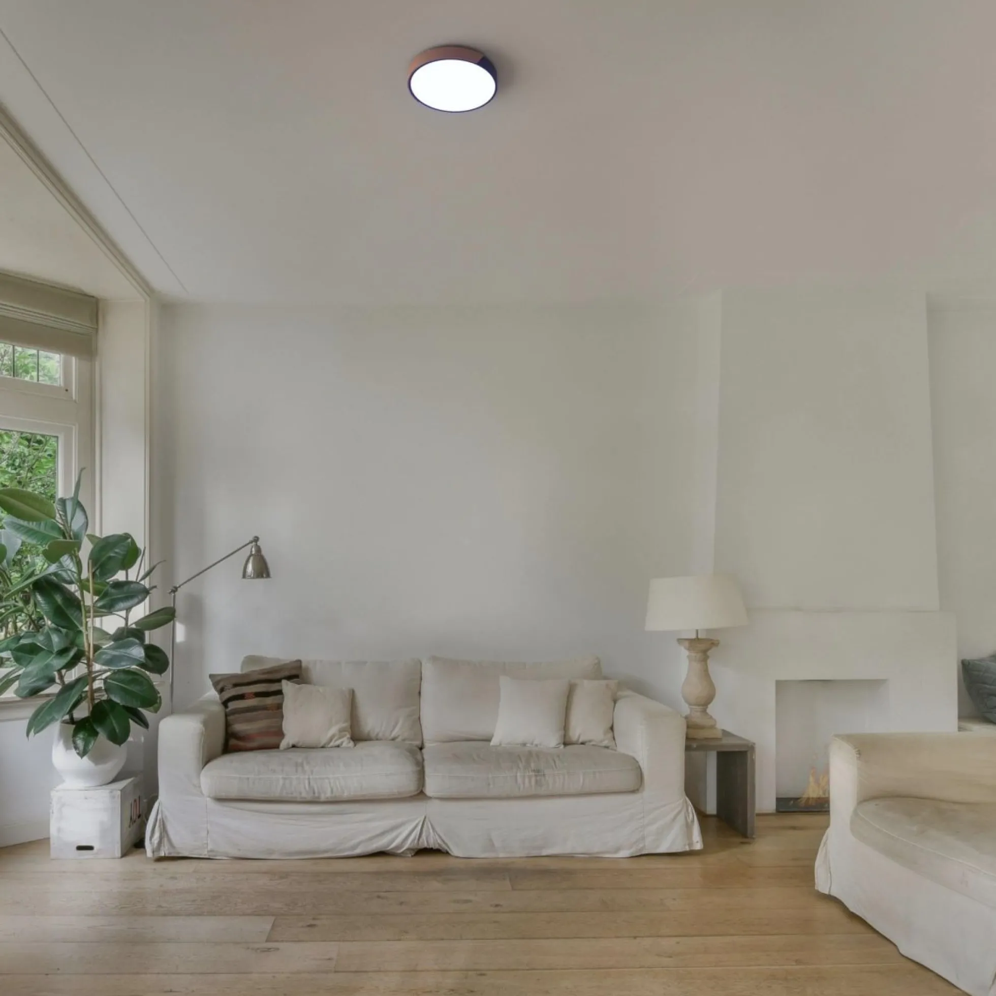 Plafón LED techo CCT 24W - Madera y Policarbonato - ø40cm - IP22