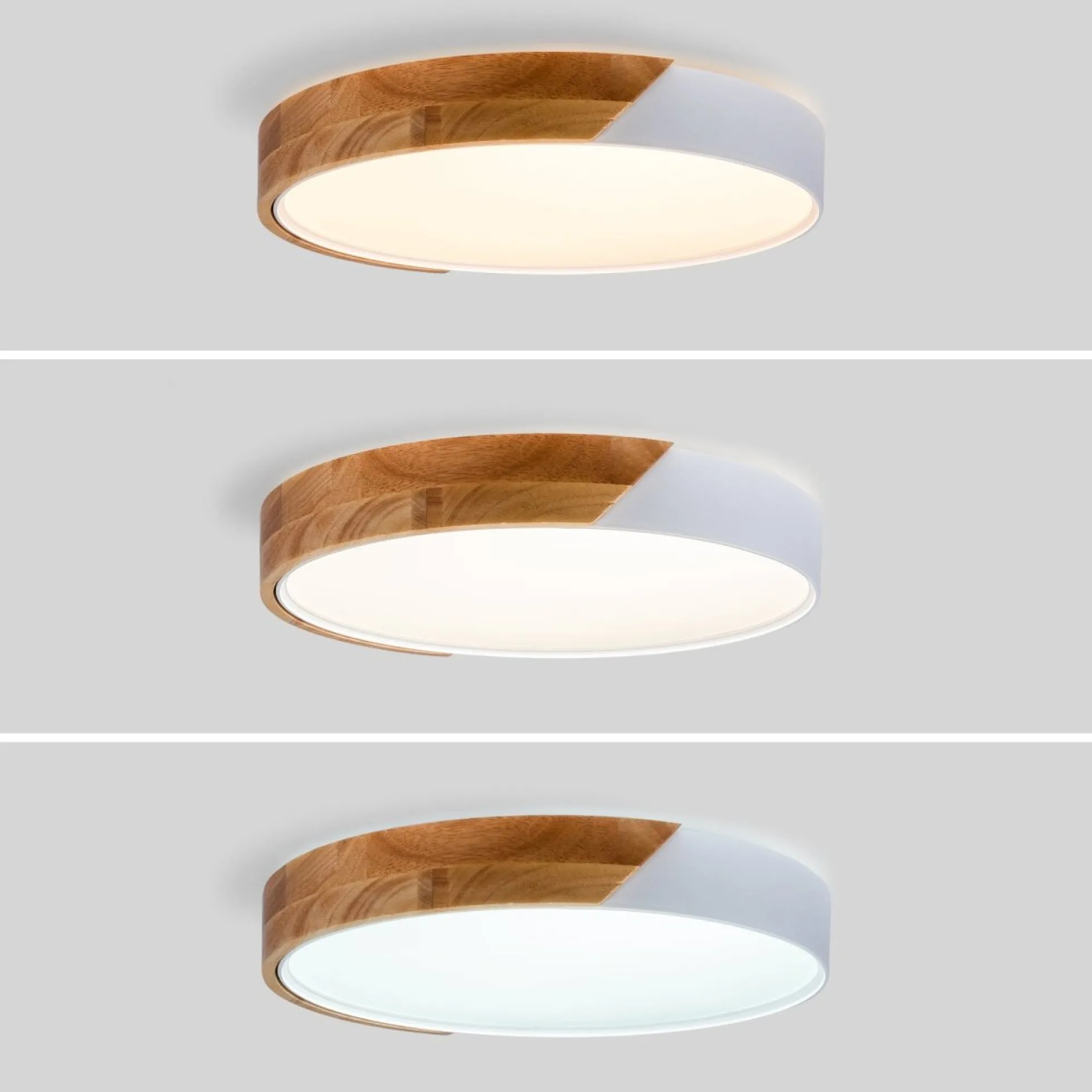 Plafón LED techo CCT 24W - Madera y Policarbonato - ø40cm - IP22