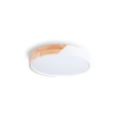 Plafón LED techo CCT 24W - Madera y Policarbonato - ø40cm - IP22