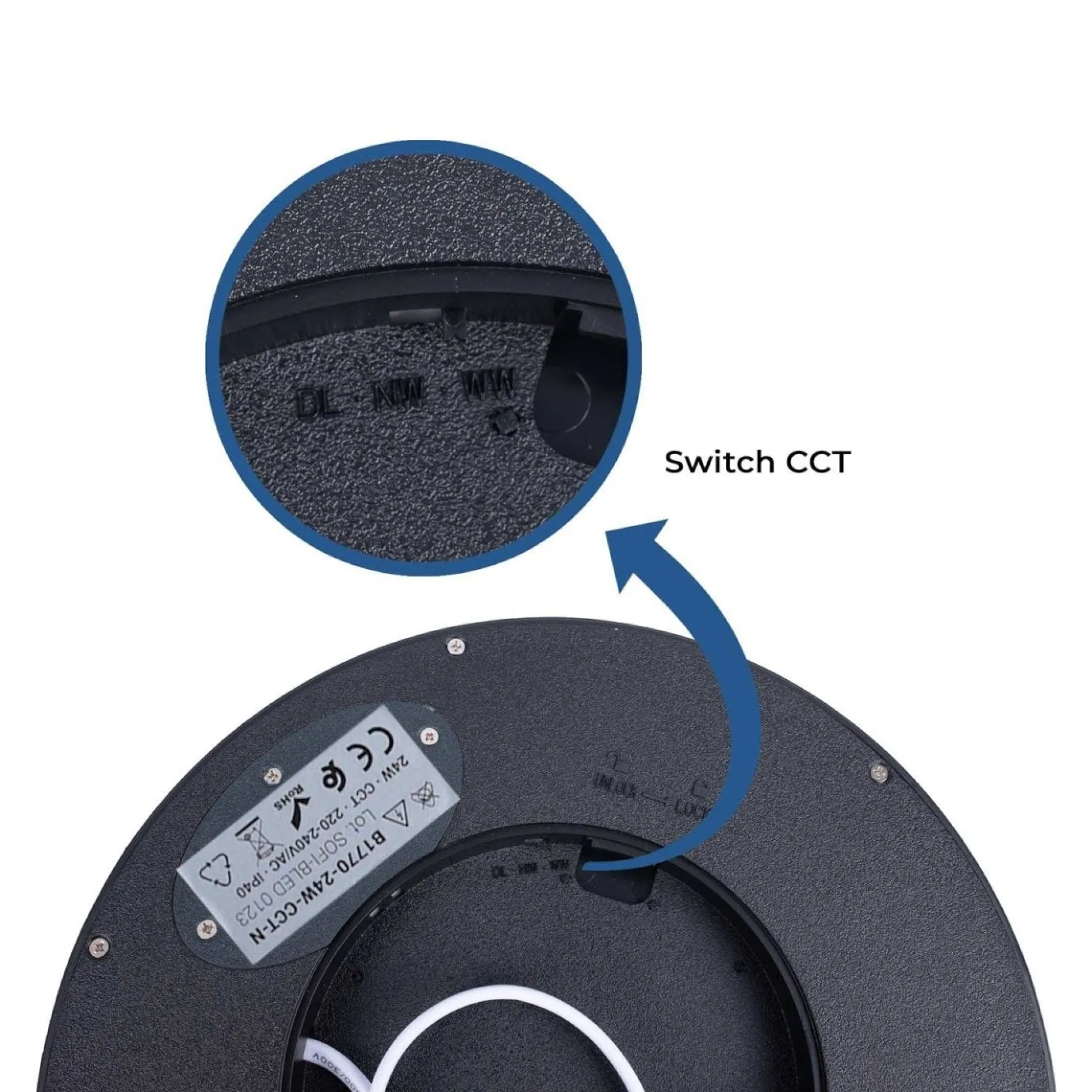 Plafón LED techo circular CCT 24W - IP40