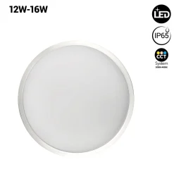Plafón LED techo estanco CCT - Potencia ajustable 12W-16W - Ø30cm - IP65