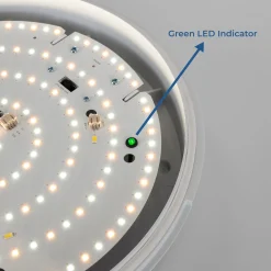 Plafón LED techo estanco / Luz de emergencia - CCT - Potencia ajustable 12W-16W - Ø31cm - IP65
