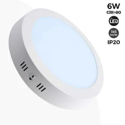 Plafón techo LED circular 6W - Ø11,5cm - 365lm