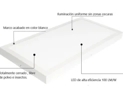 Plafon Panel LED de superficie 60x30cm 24W 2150 Lumens