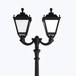 Poste de luz exterior doble Farola