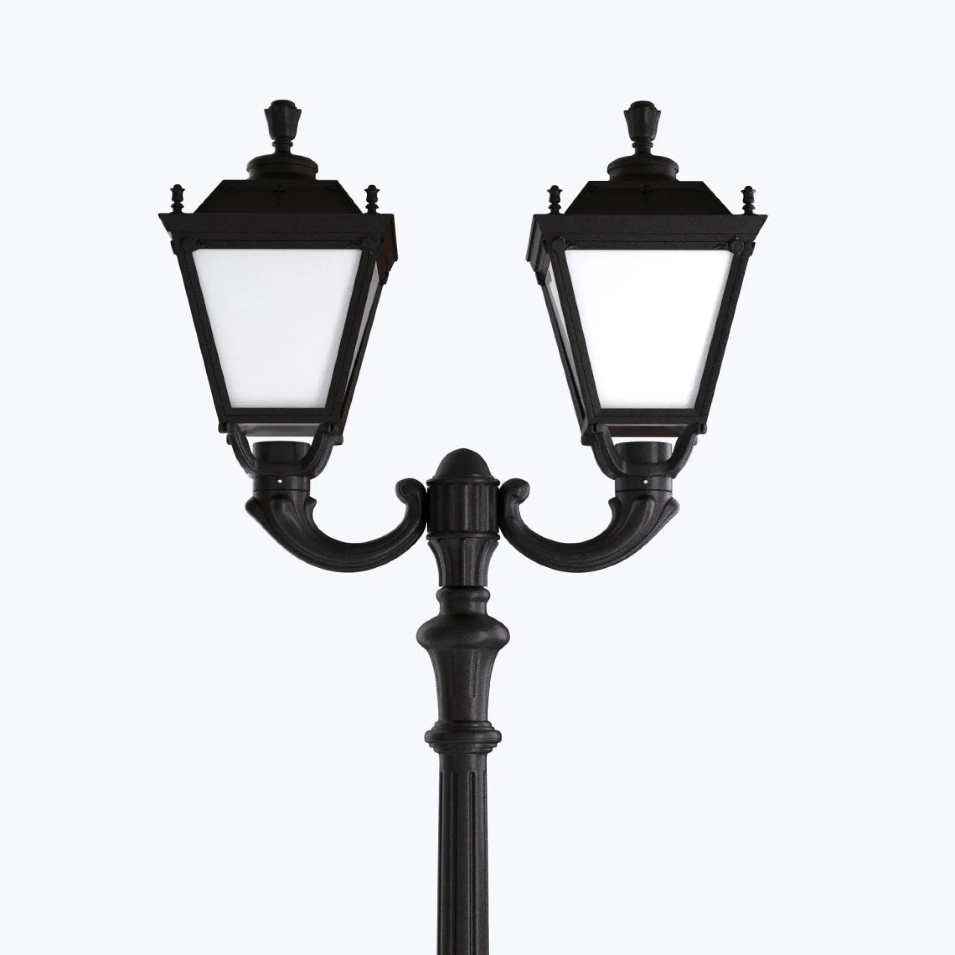 Poste de luz exterior doble Farola "TOBIA" Fumagalli - CCT - 2 x 30W - 8 opciones - E27