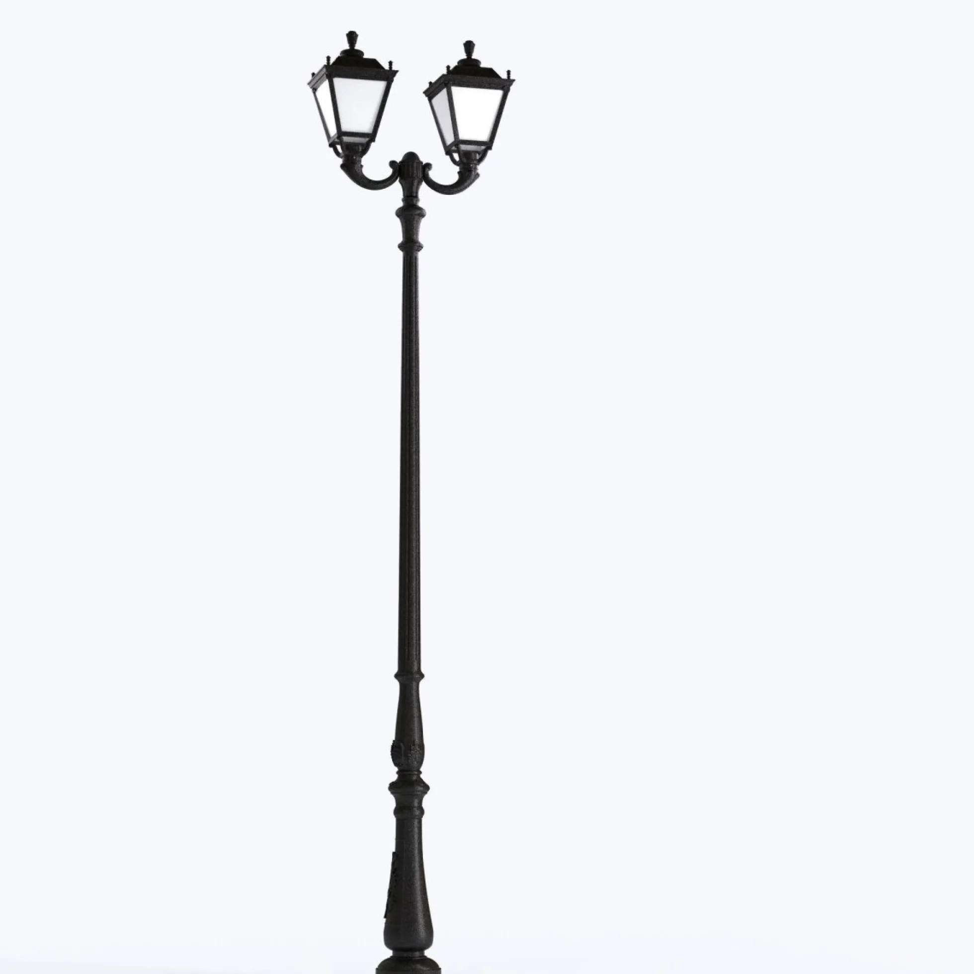 Poste de luz exterior doble Farola "TOBIA" Fumagalli - CCT - 2 x 30W - 8 opciones - E27