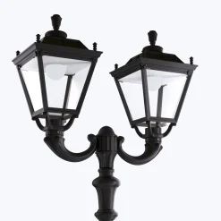 Poste de luz exterior doble Farola