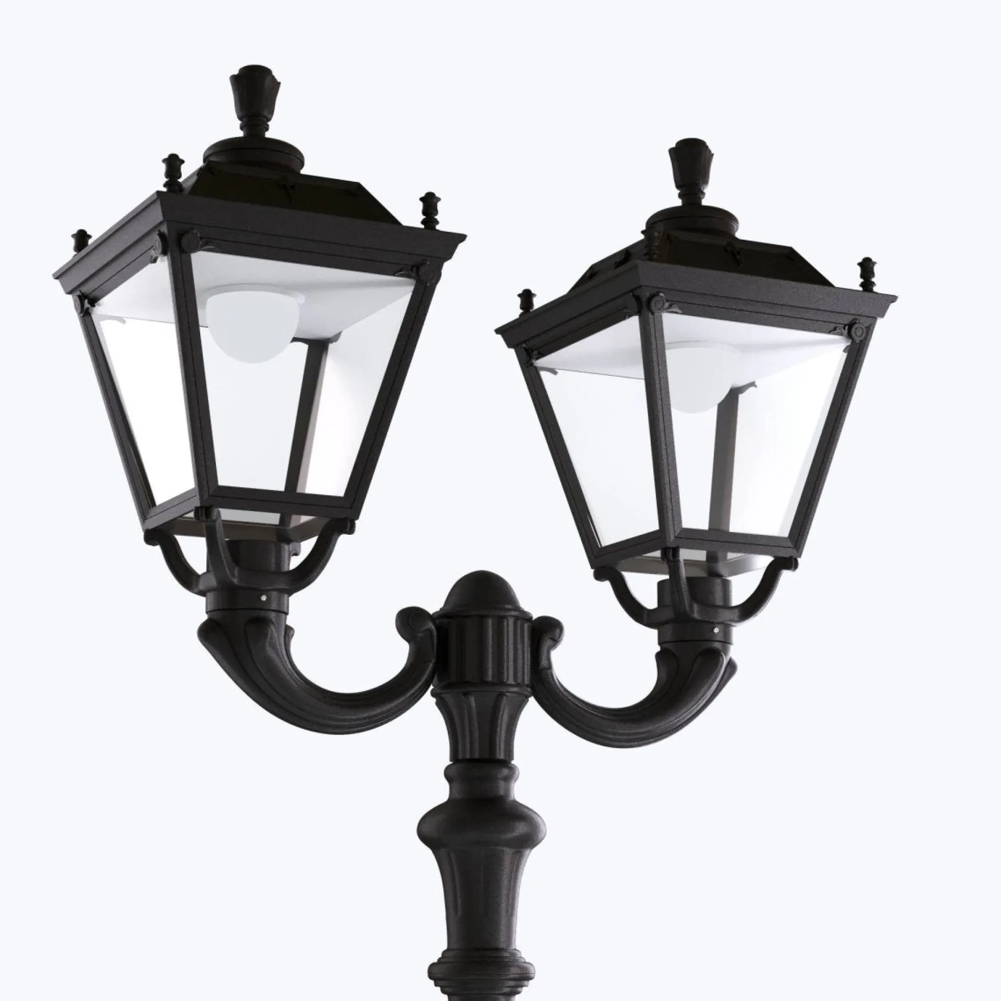 Poste de luz exterior doble Farola "TOBIA" Fumagalli - CCT - 2 x 30W - 8 opciones - E27
