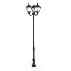 Poste de luz exterior Triple Farola 