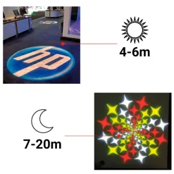 Proyector de logos LED GOBO 30W fijo interior - Óptica 20° -  IP20