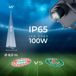 Proyector de logos LED GOBO 100W - Óptica 45° - Exterior - Rotativo