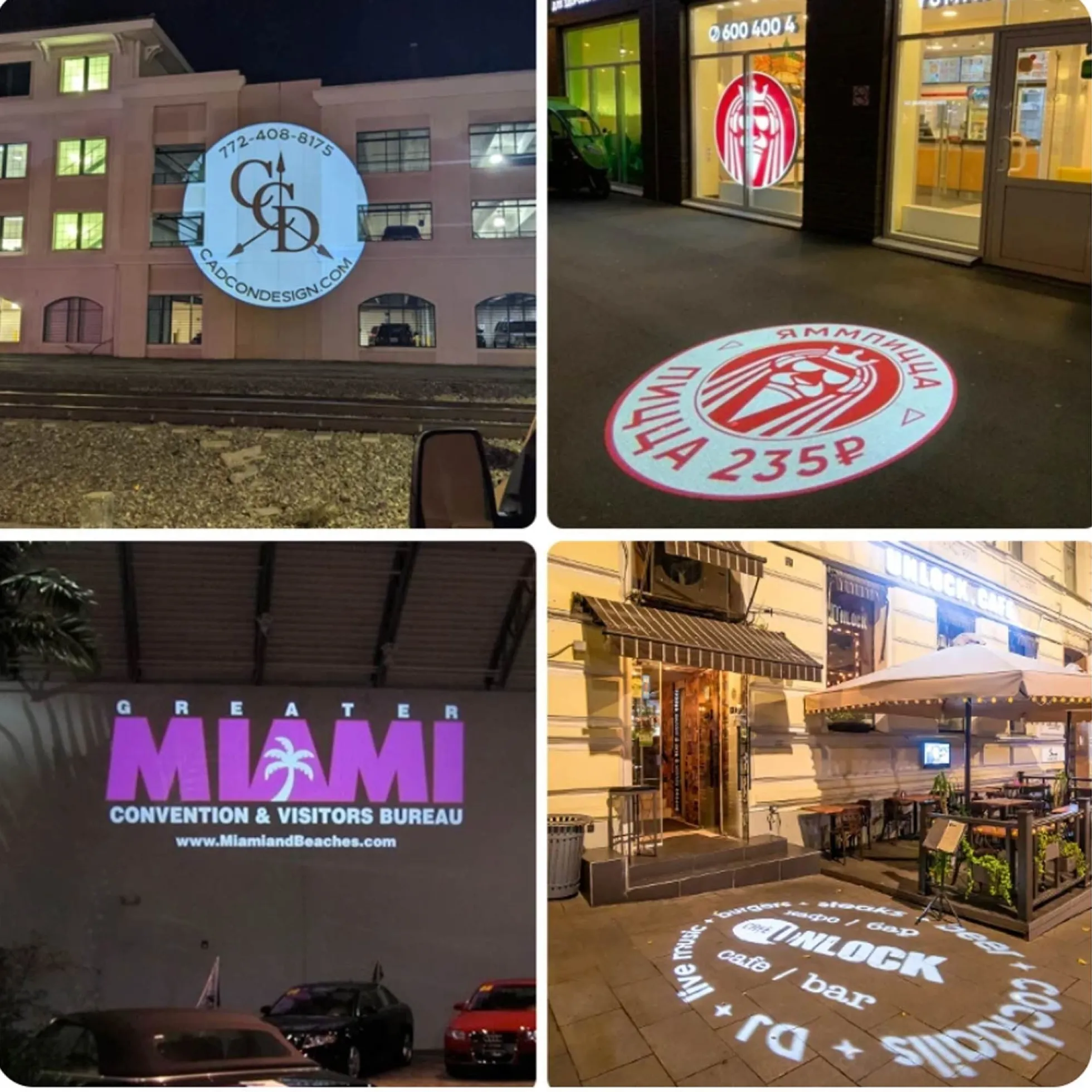 Proyector de logos LED GOBO 100W - Óptica 30° - Exterior - Rotativo