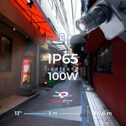 Proyector de logos LED GOBO 100W - Óptica 13° - Exterior - Rotativo