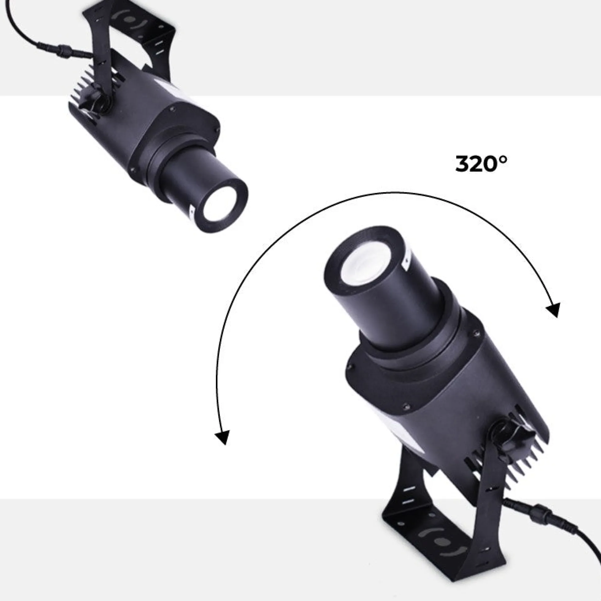 Proyector de logos LED GOBO 20W rotativo exterior - Óptica 20° - IP65
