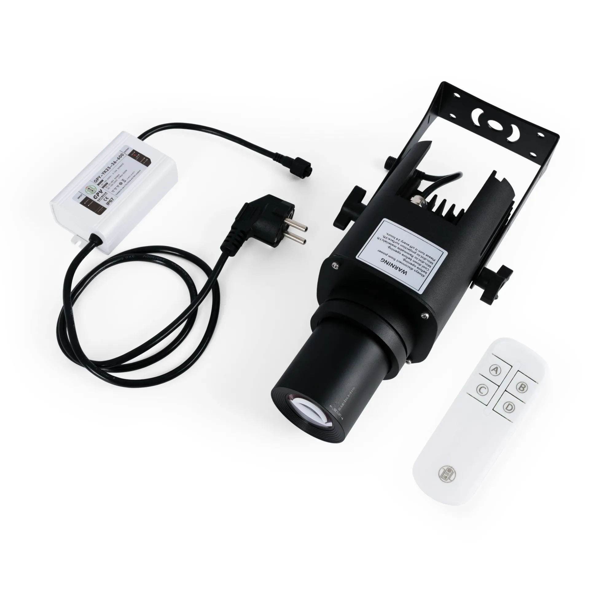 Proyector de logos LED GOBO 20W rotativo exterior - Óptica 20° - IP65